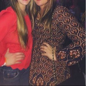 Full Tilt Patterned Long Sleeve Shift Dress with Elastic Sleeves